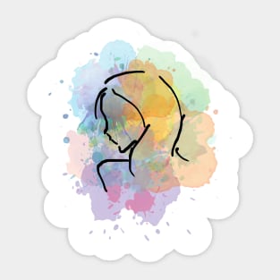 Ambivalent feeling - water color expression | life inspiration | quote Sticker